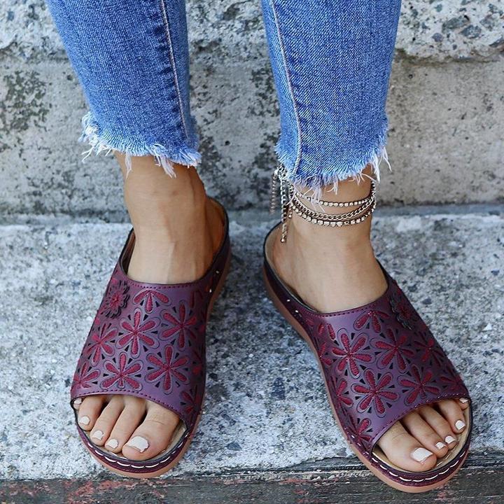 Vanilla | Women's Orthopedic Flat Cushioned Sandals for Walking