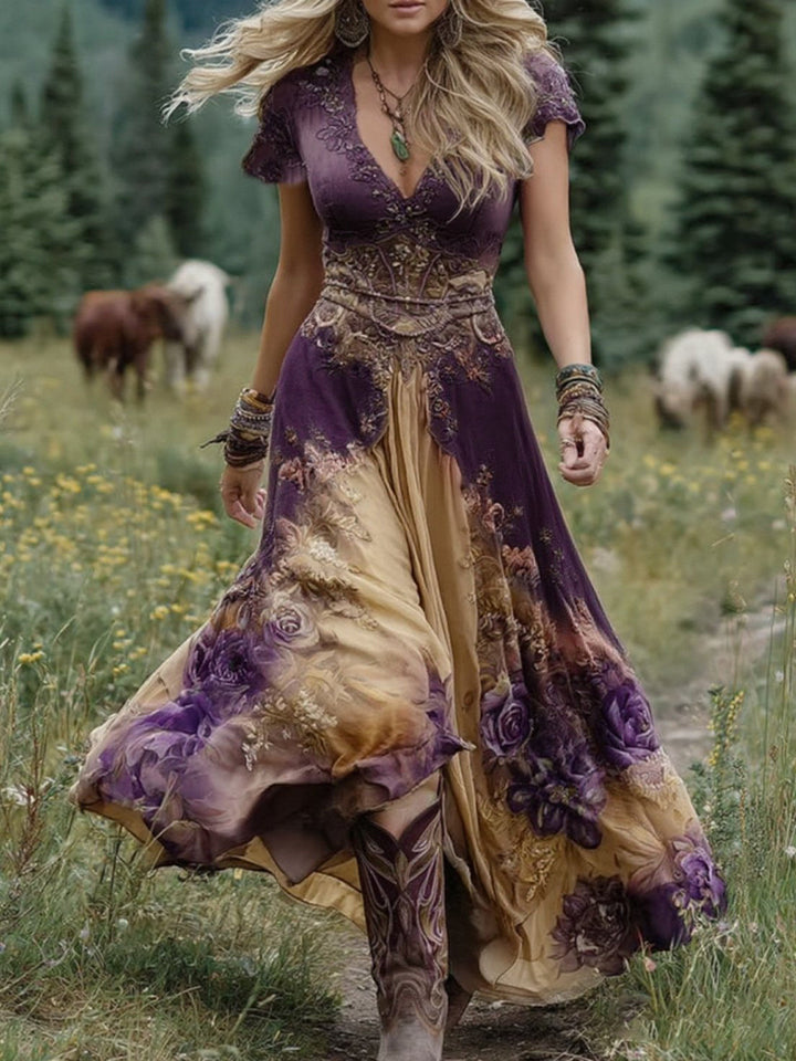 Ava | Gradient Floral Maxi Dress