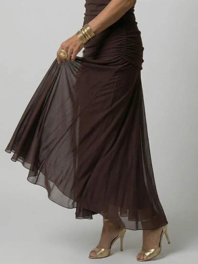 Women's Floral Midi Dress V-Neck Cape Sleeve Wedding Guest