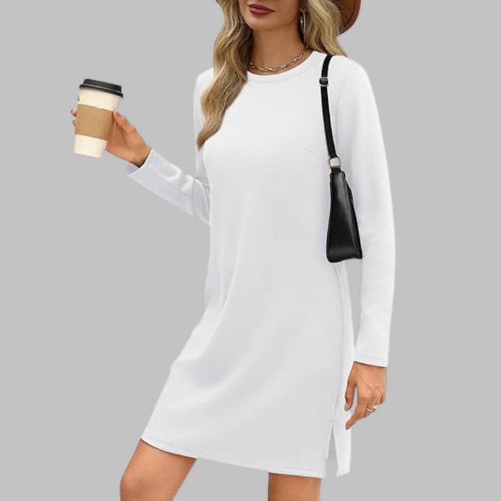 Alayah | Comfortable Long Sleeve Round Neck Dress