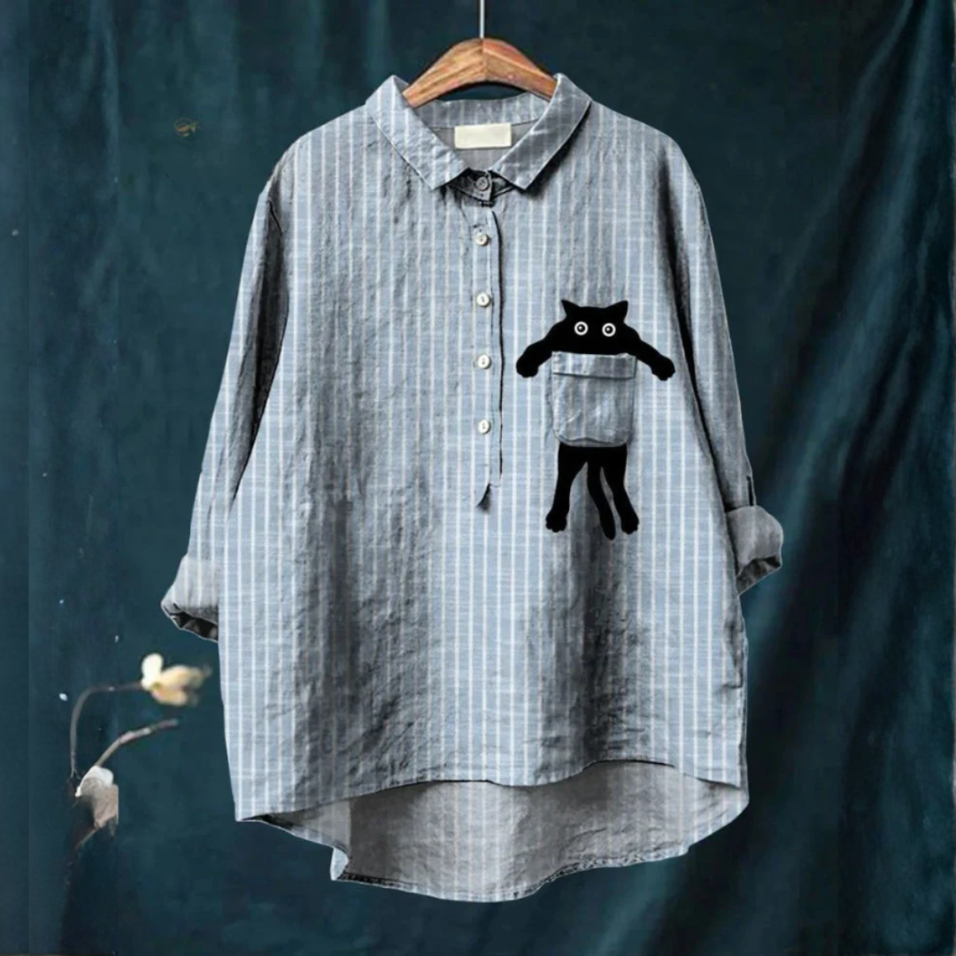 Veronica – Linen Patterned Shirt