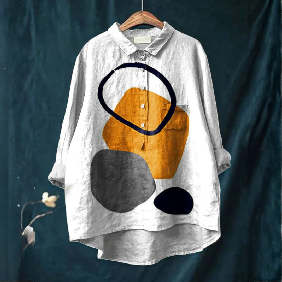 Veronica – Linen Patterned Shirt