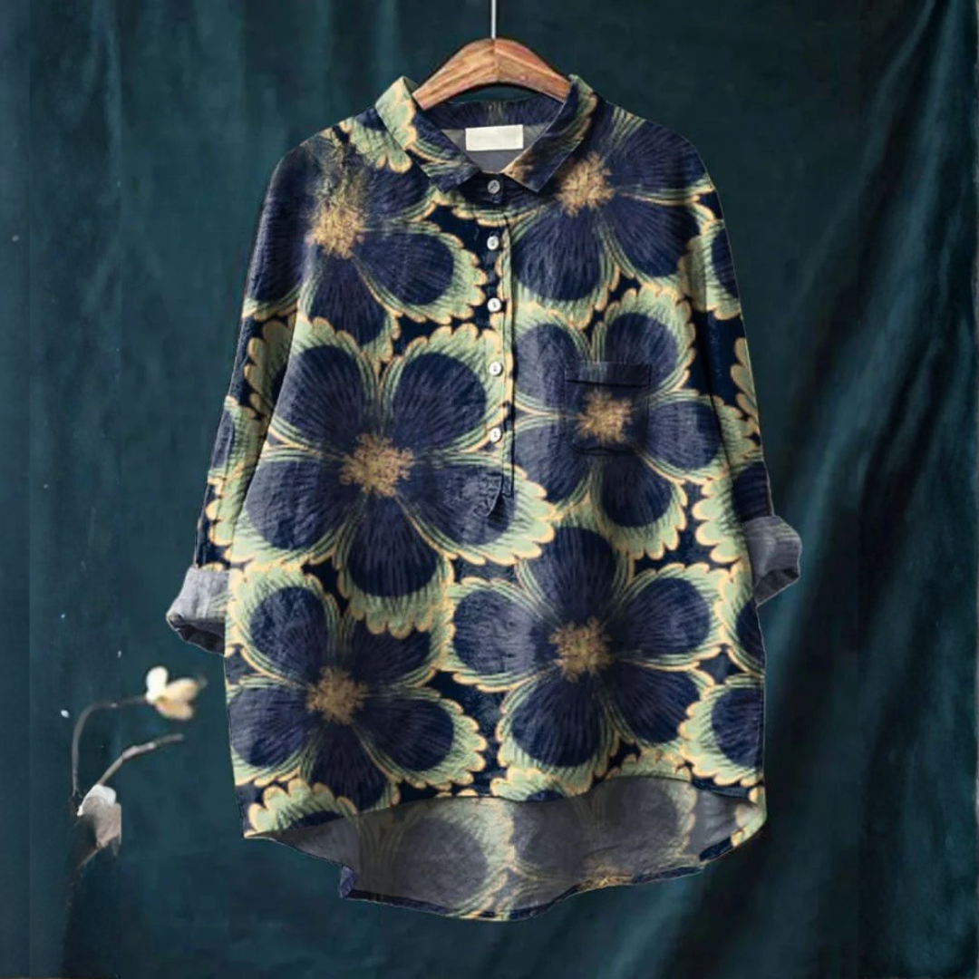 Veronica – Linen Patterned Shirt
