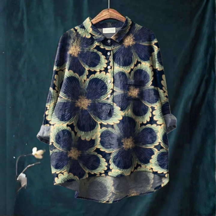 Veronica – Linen Patterned Shirt