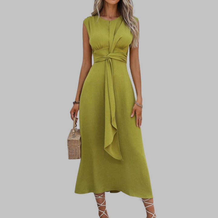Bridgette | Elegant Sleeveless Round Neck Maxi Dress