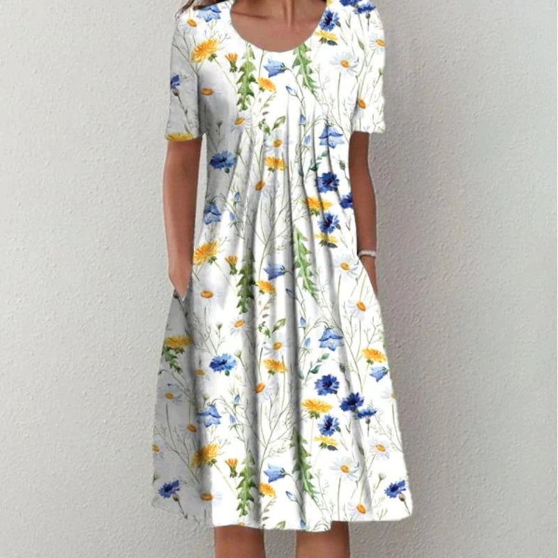 Gwendolyn | Stylish and Casual Floral Dress with Pockets