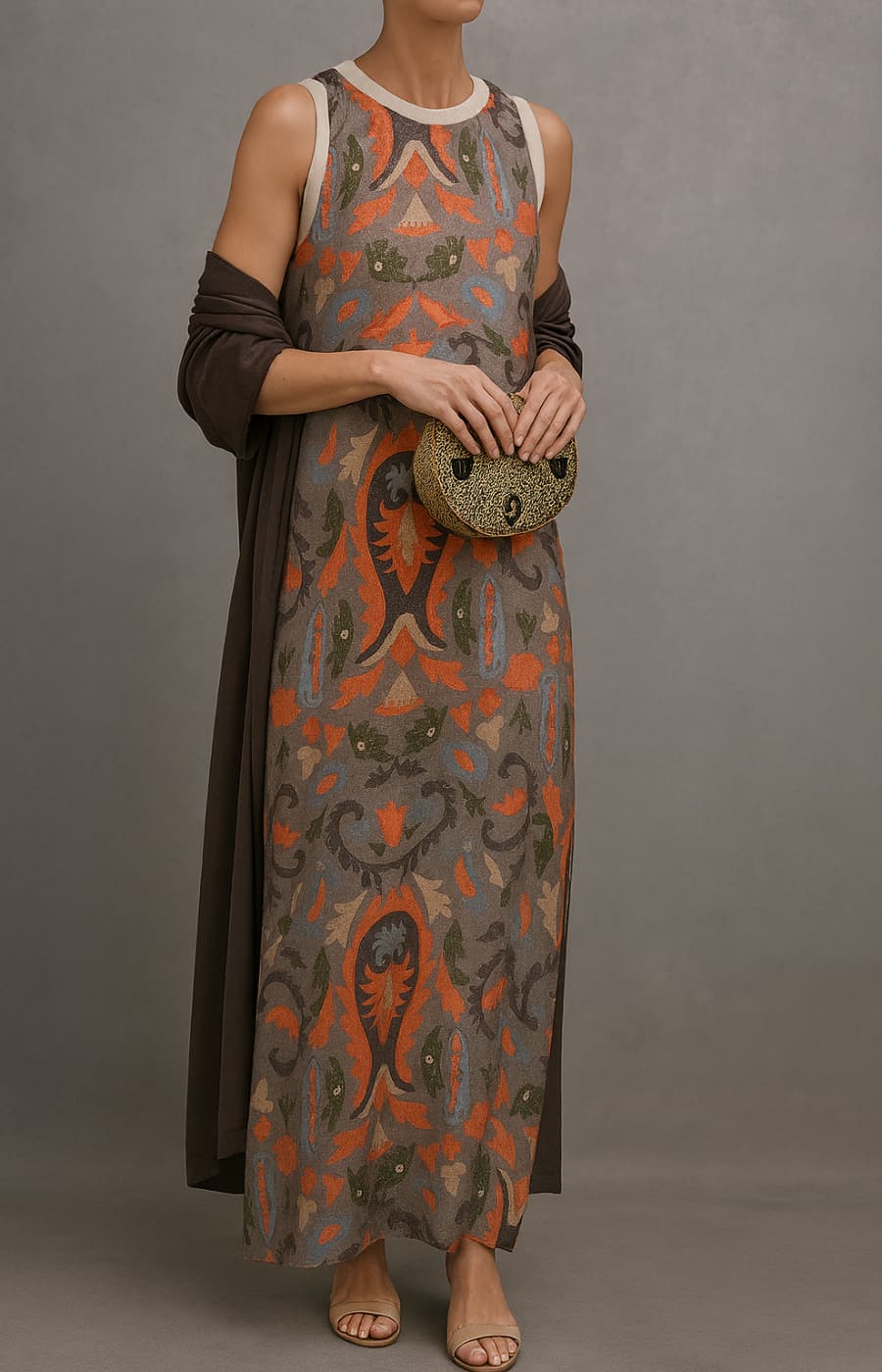 Alexia | Matching Long Dress & Coat Set