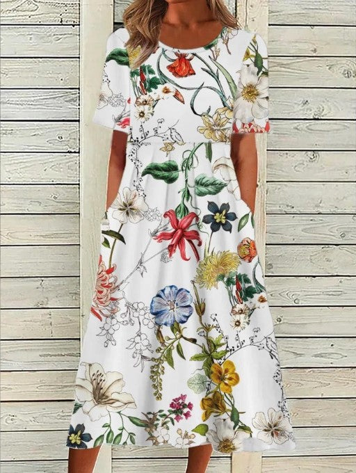Jean | Printed Midi Dress