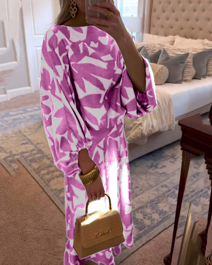 Ashley | Two-Piece Printed Set with Lantern Sleeves