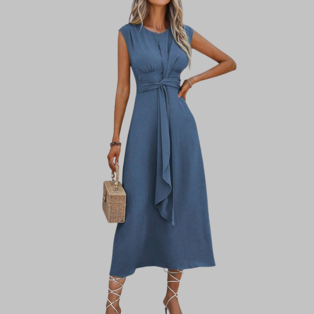 Bridgette | Elegant Sleeveless Round Neck Maxi Dress