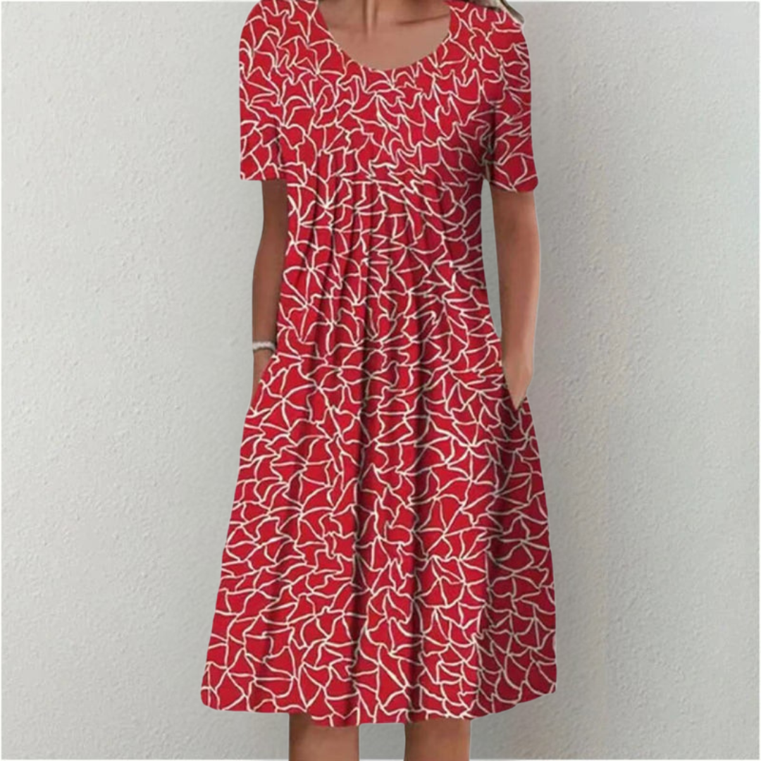Gwendolyn | Stylish and Casual Floral Dress with Pockets