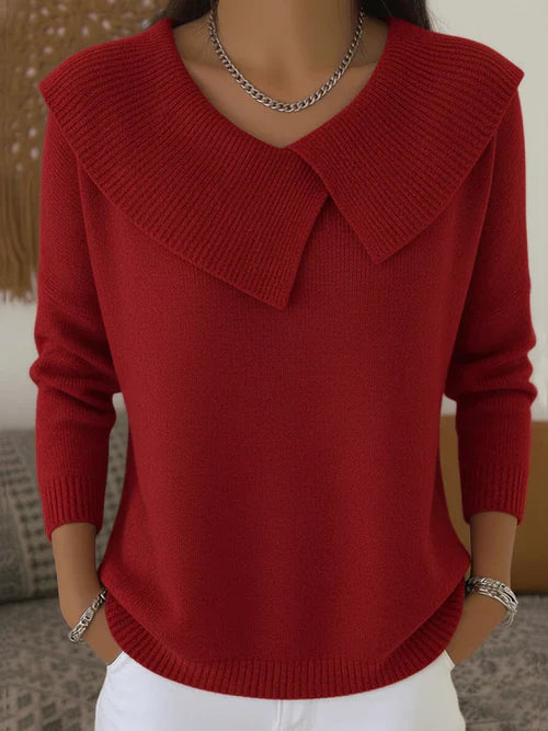 Sharon | Warm Sweater with a Soft Collar