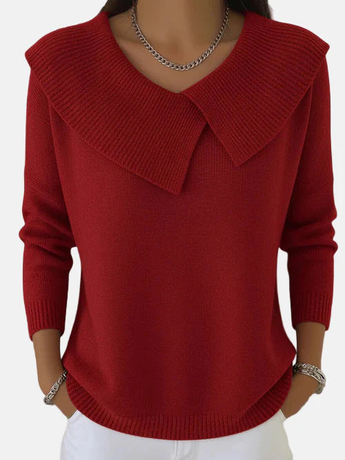 Sharon | Warm Sweater with a Soft Collar