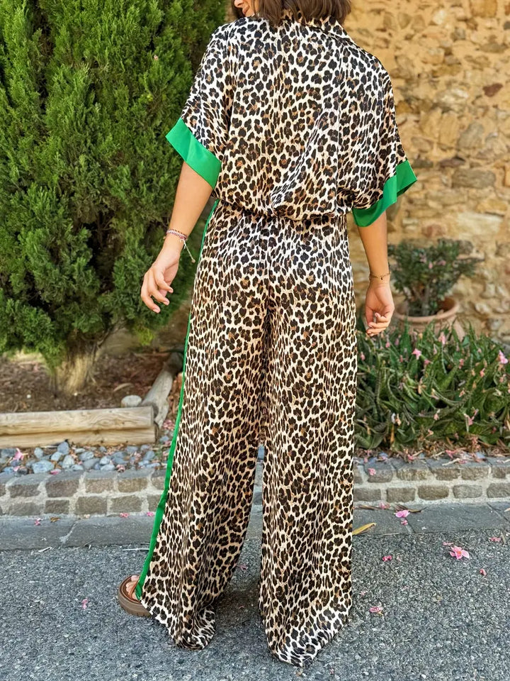 Maria | Fluid Leopard Print Wide Ensemble