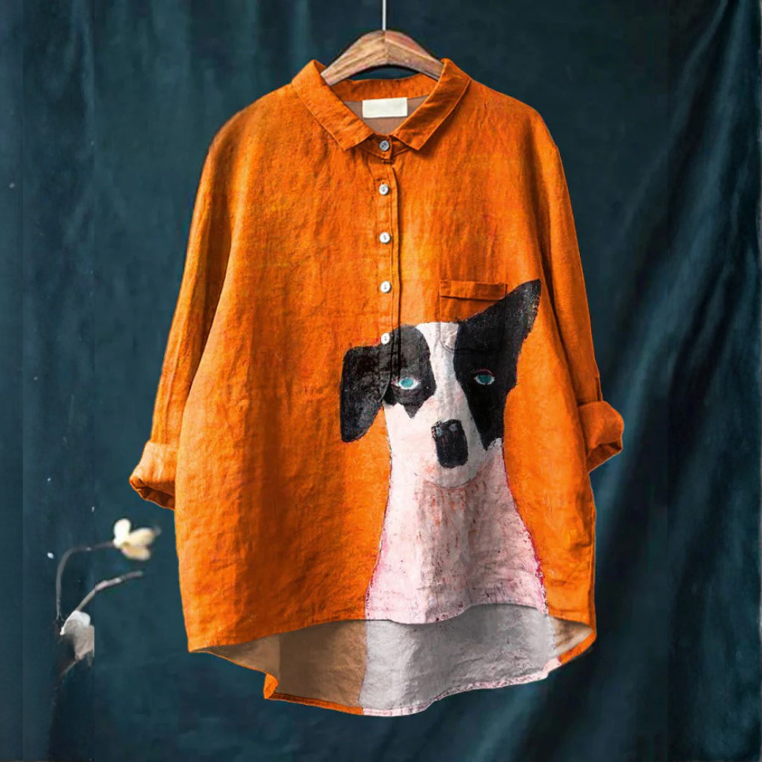 Veronica – Linen Patterned Shirt