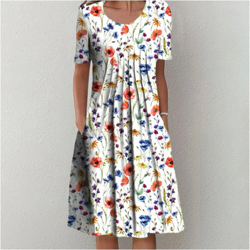 Gwendolyn | Stylish and Casual Floral Dress with Pockets