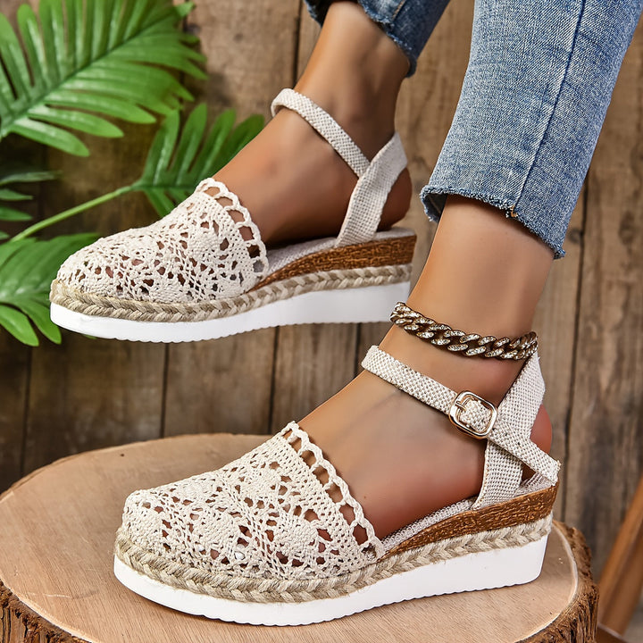 Women's Orthopedic Crochet Espadrille Sandals Adjustable