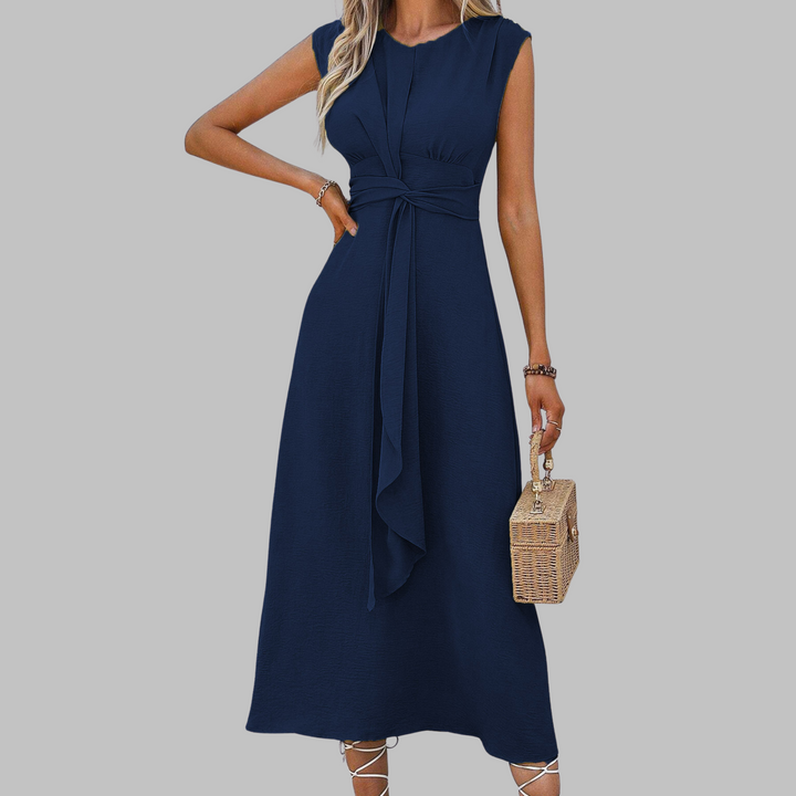 Bridgette | Elegant Sleeveless Round Neck Maxi Dress
