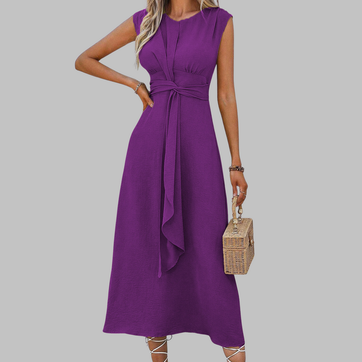Bridgette | Elegant Sleeveless Round Neck Maxi Dress