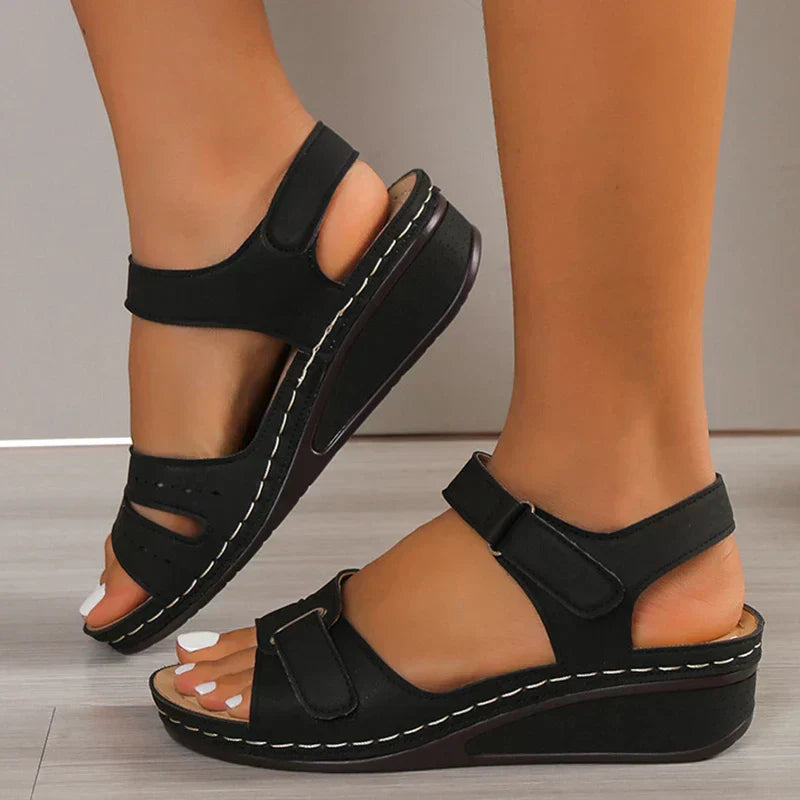 Women's Orthopedic Sandals Velcro Ankle Strap Cutout