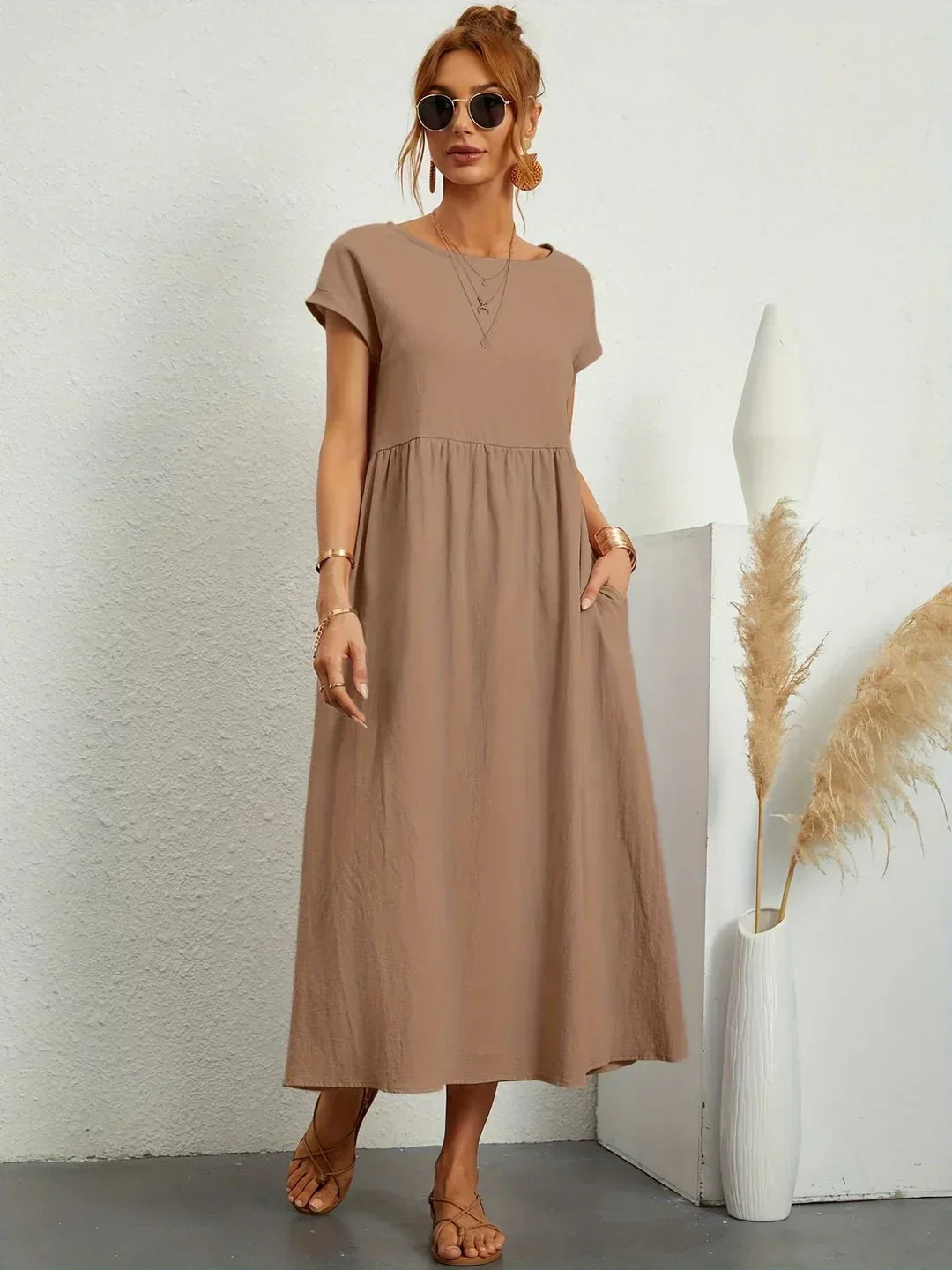 Veronica | Flowing Midi Dress with Timeless Elegance