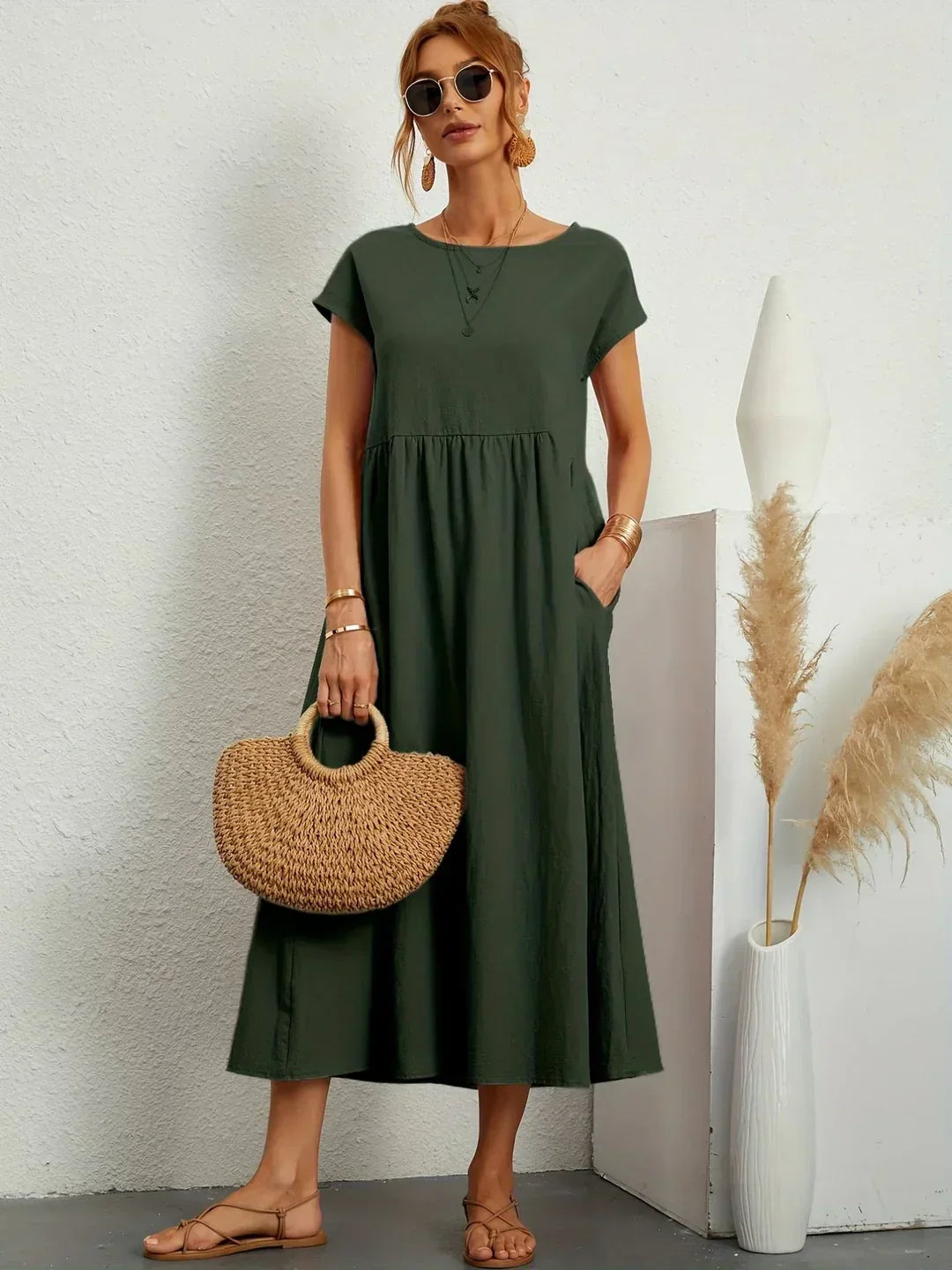 Veronica | Flowing Midi Dress with Timeless Elegance