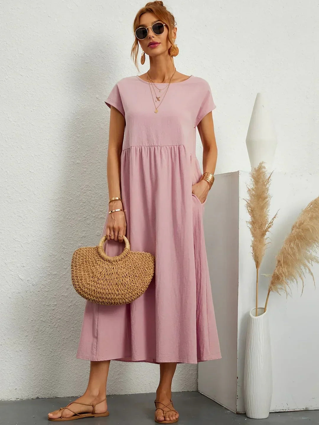 Veronica | Flowing Midi Dress with Timeless Elegance