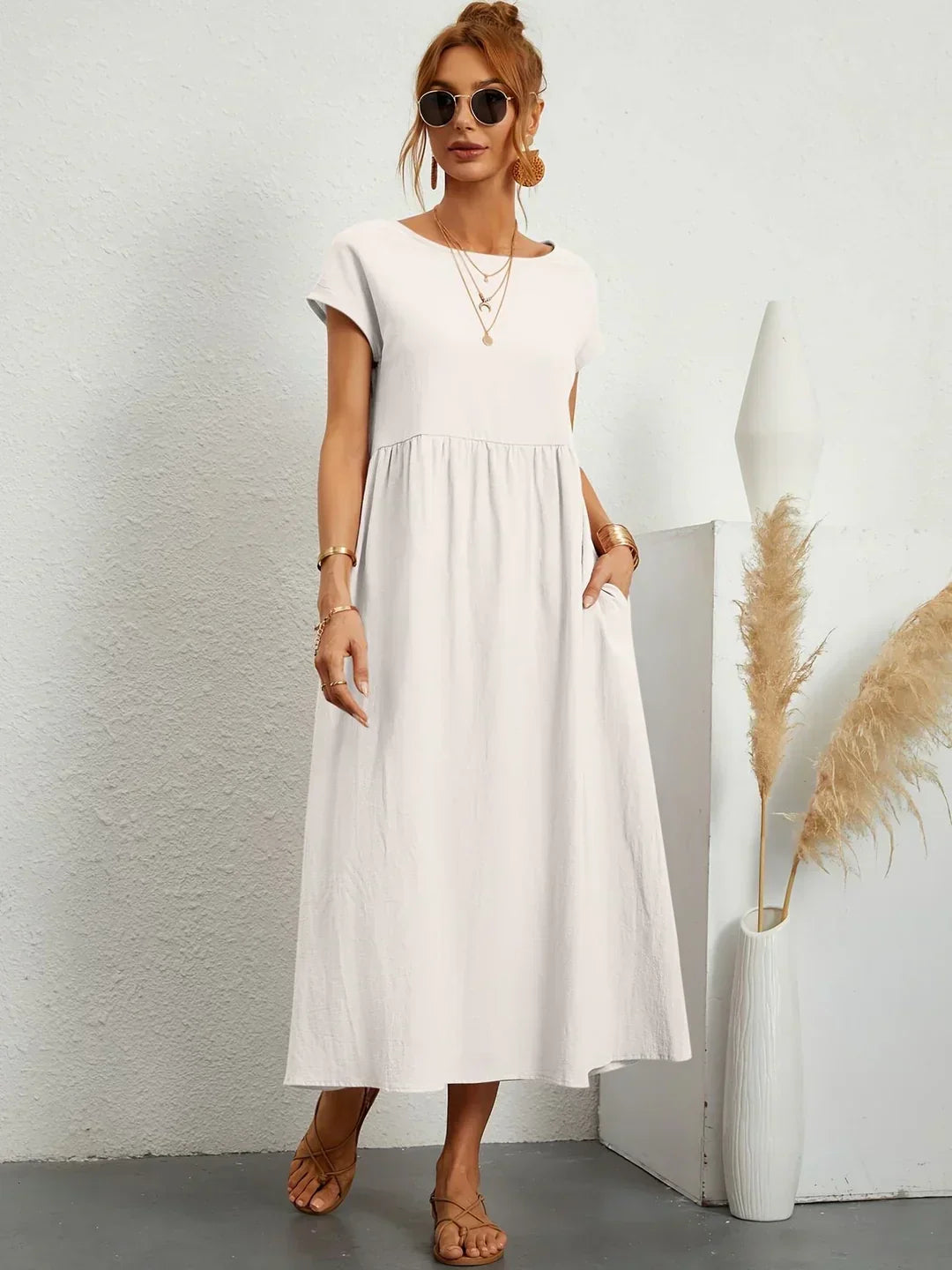 Veronica | Flowing Midi Dress with Timeless Elegance