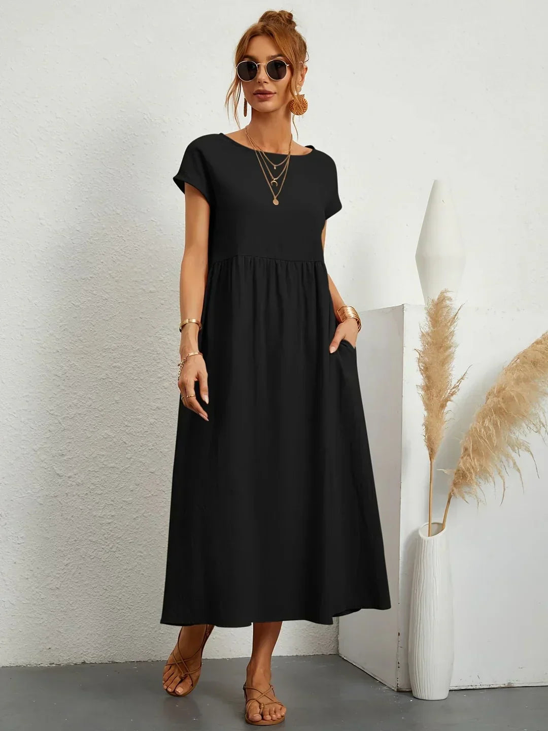Veronica | Flowing Midi Dress with Timeless Elegance