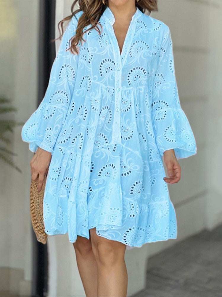 Vivian | Pattern Tiered Mini Dress