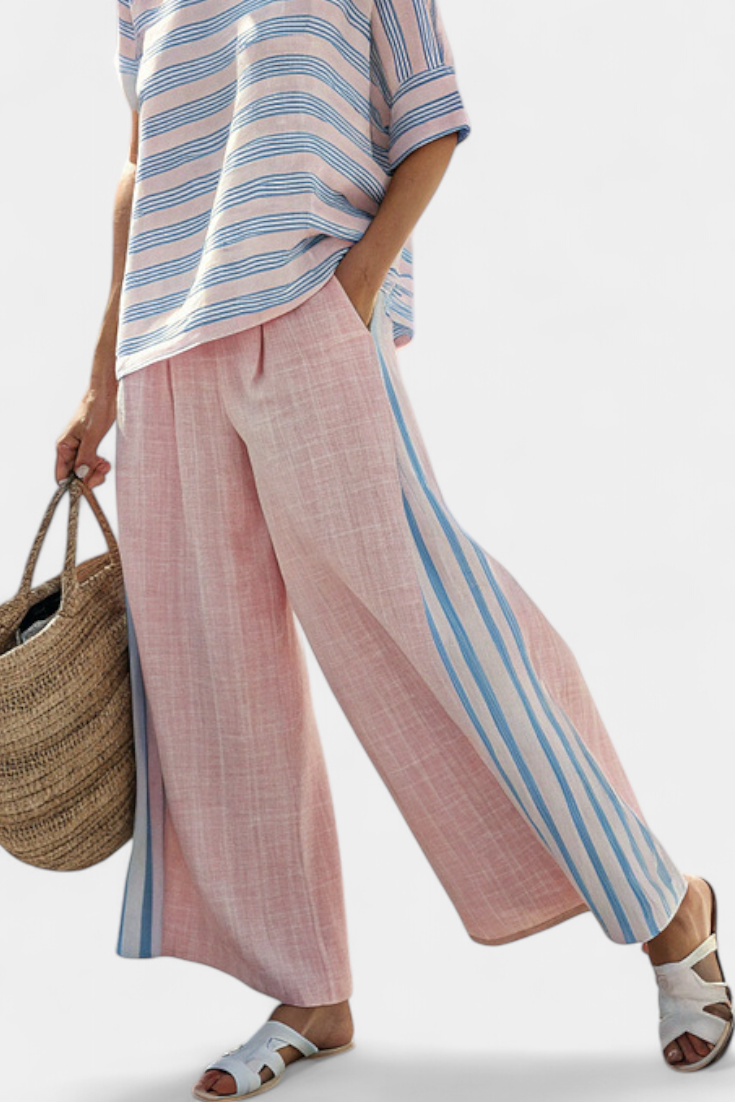 Veronica - elegant blue and soft pants