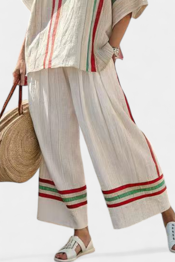 Veronica – Printed Boho Blouse and Comfortable Wide Pants