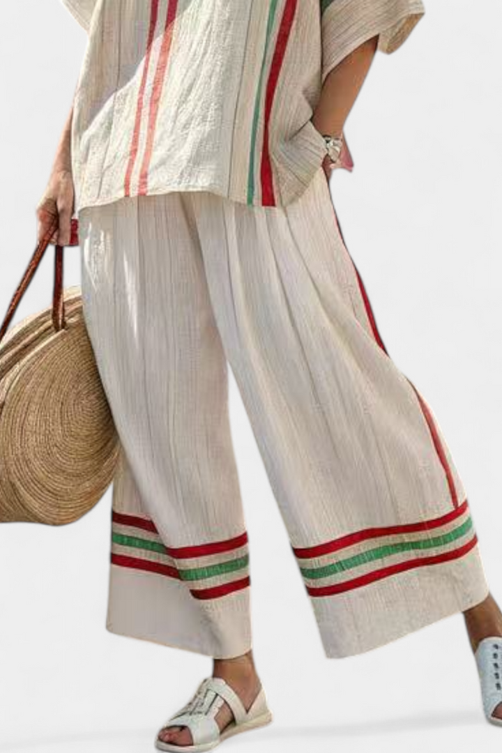 Veronica – Printed Boho Blouse and Comfortable Wide Pants
