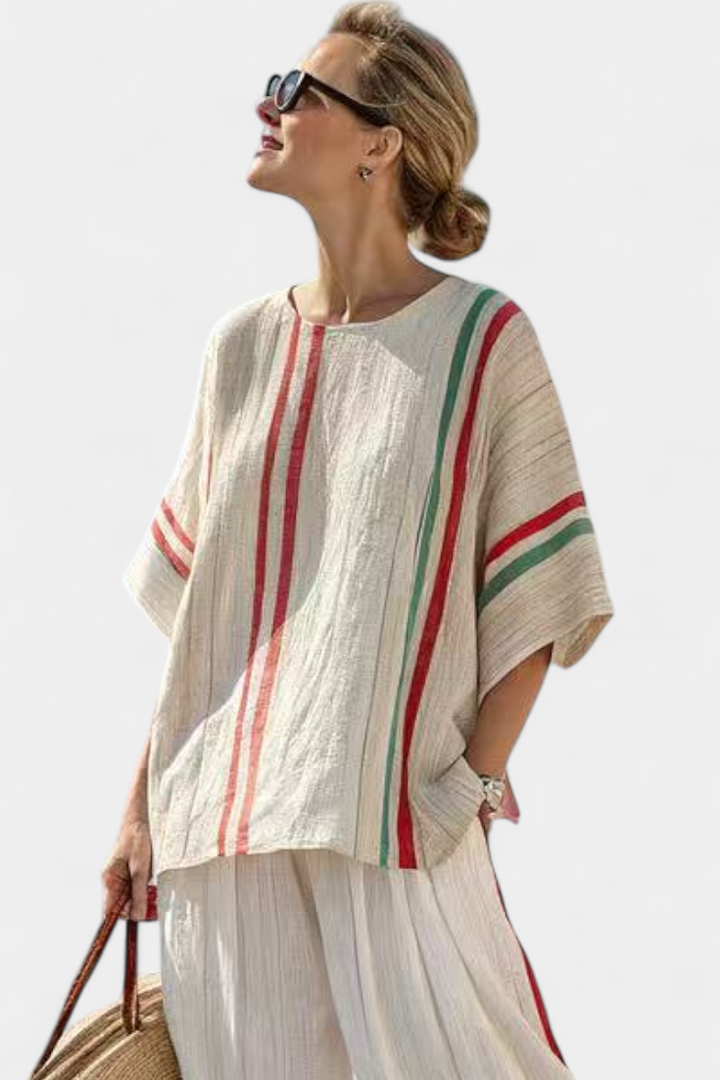 Veronica – Printed Boho Blouse and Comfortable Wide Pants
