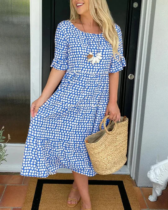 Michele | Relaxed Midi Dress With Dots