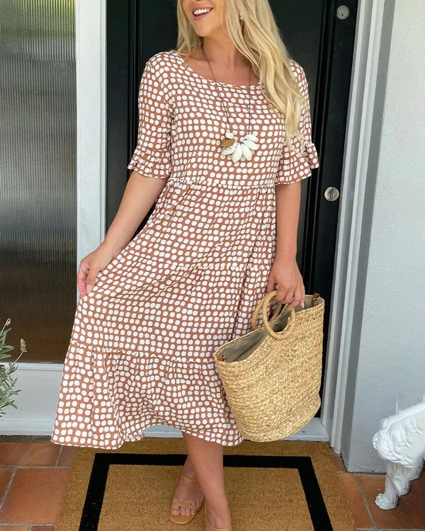 Michele | Relaxed Midi Dress With Dots