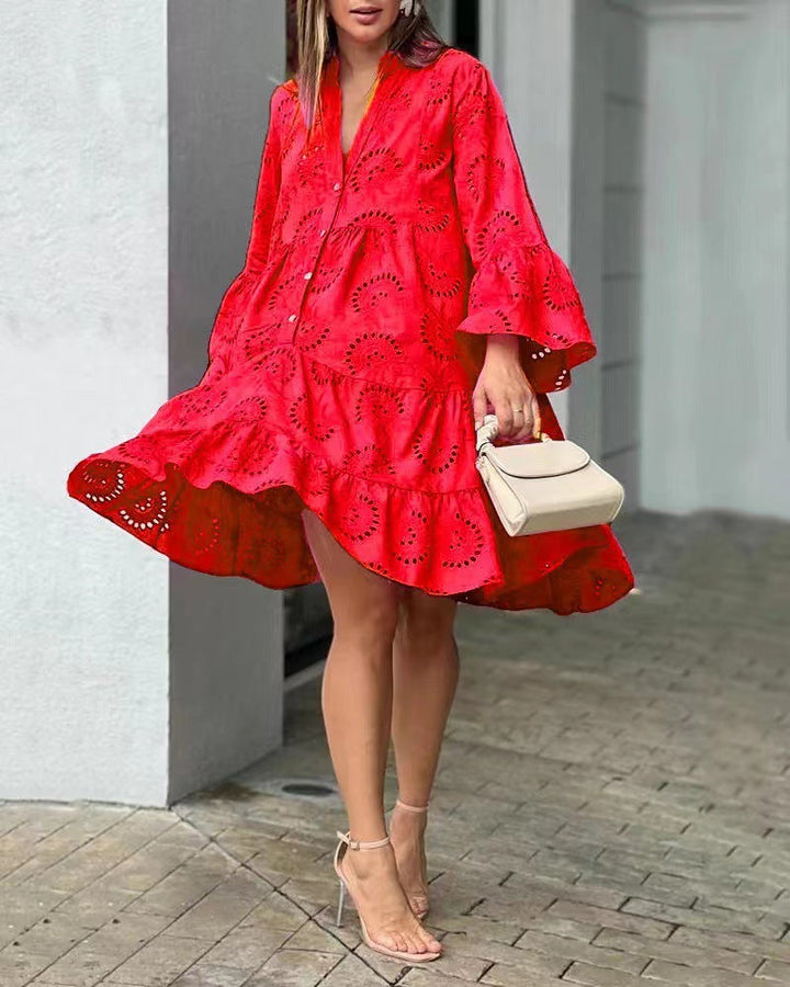 Vivian | Pattern Tiered Mini Dress