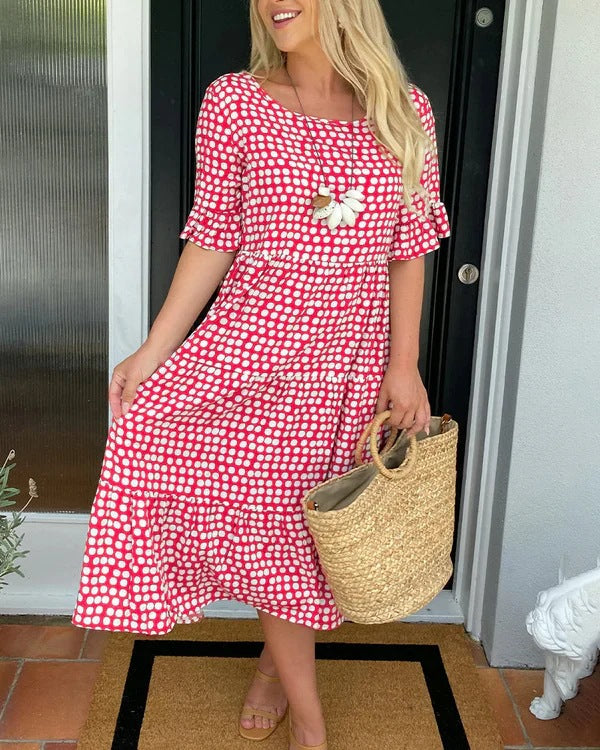Michele | Relaxed Midi Dress With Dots