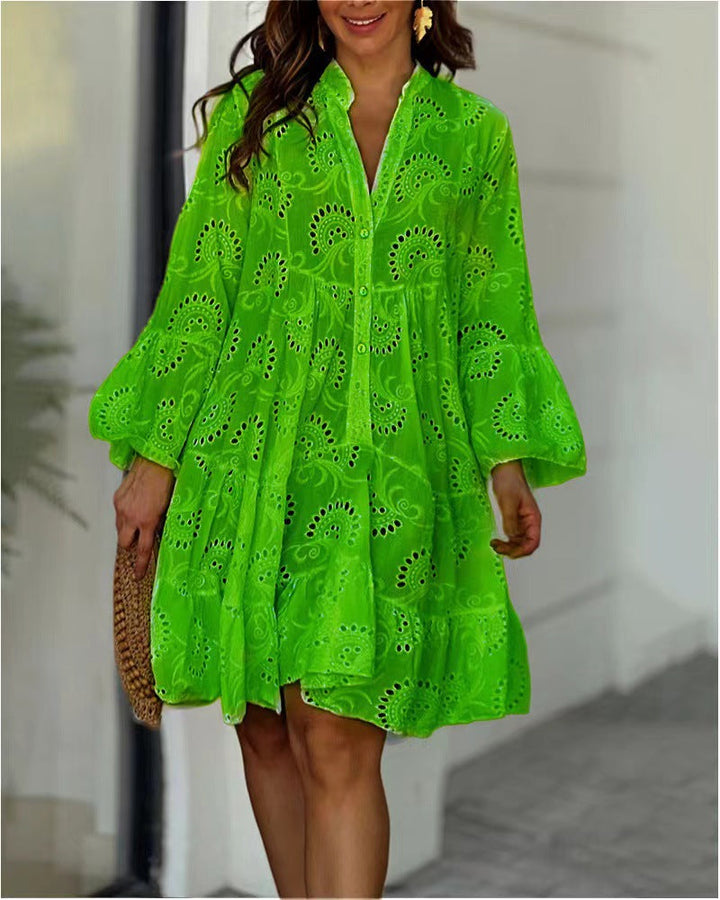 Vivian | Pattern Tiered Mini Dress