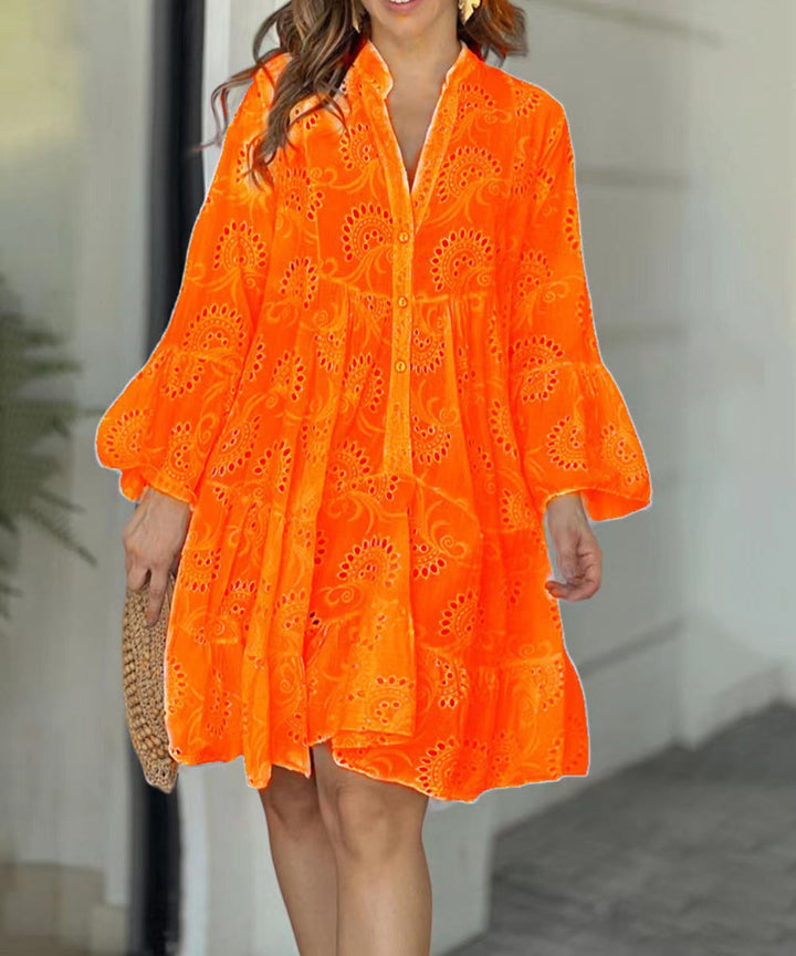 Vivian | Pattern Tiered Mini Dress