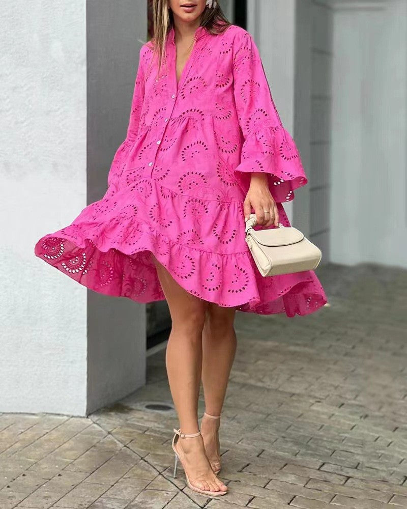 Vivian | Pattern Tiered Mini Dress