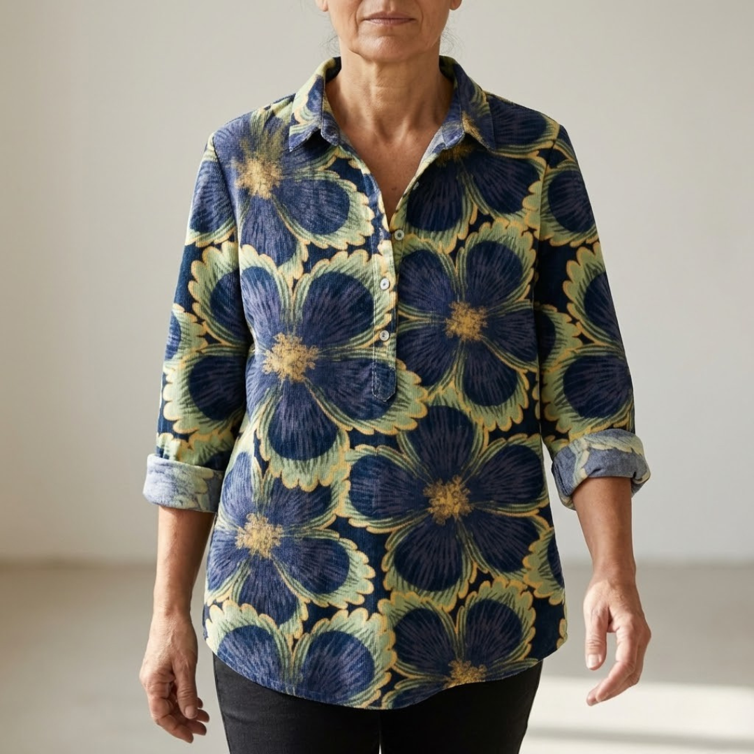 Veronica – Linen Patterned Shirt