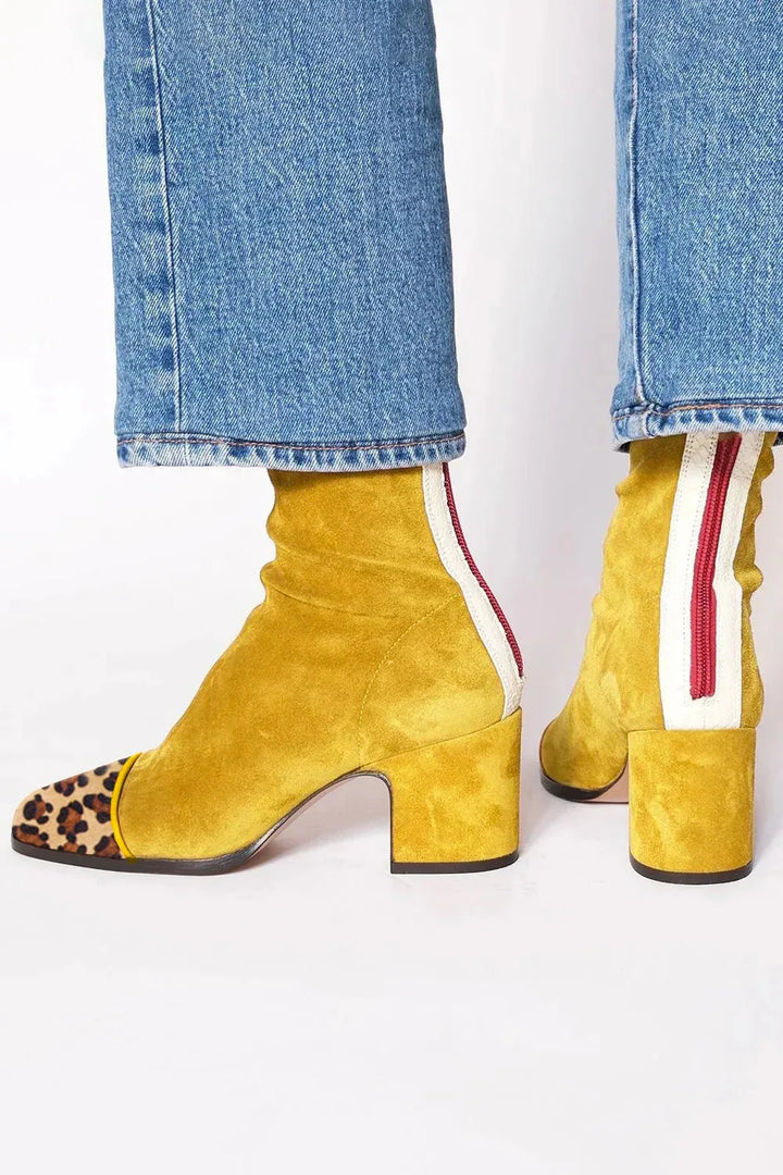 Scarlett | Square toe heeled boots