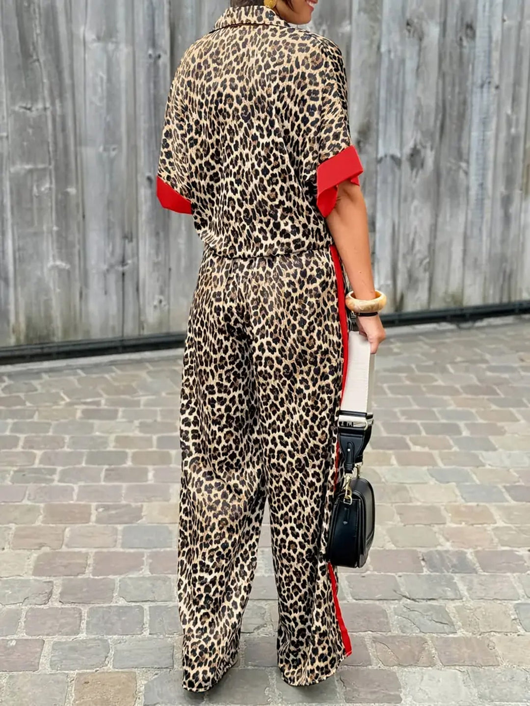 Maria | Fluid Leopard Print Wide Ensemble