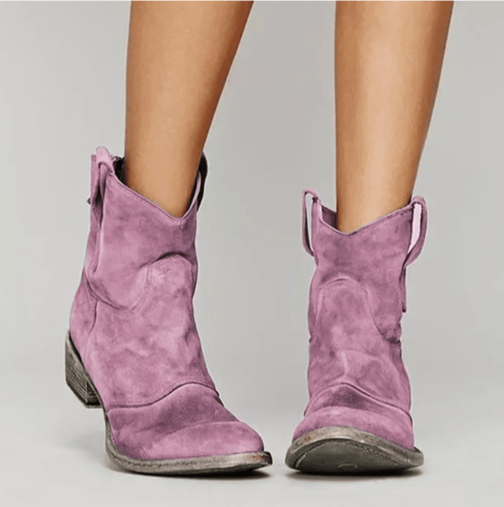 Veronica | Suede Orthopedic Western Boots