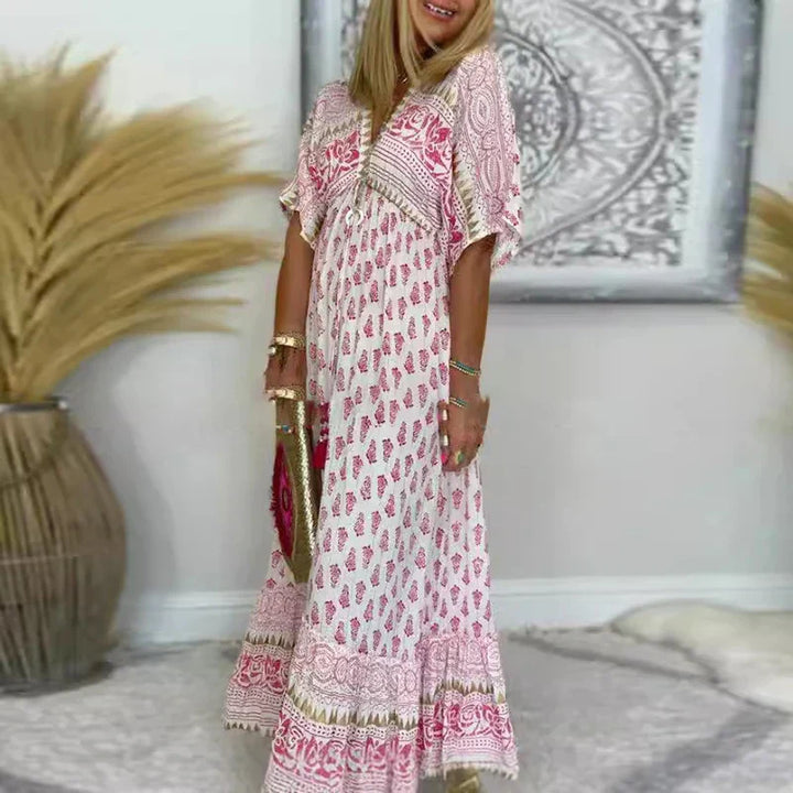 Autumn | Boho Print Maxi Dress