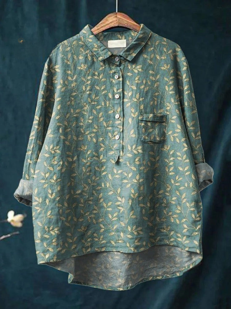 Veronica – Linen Patterned Shirt