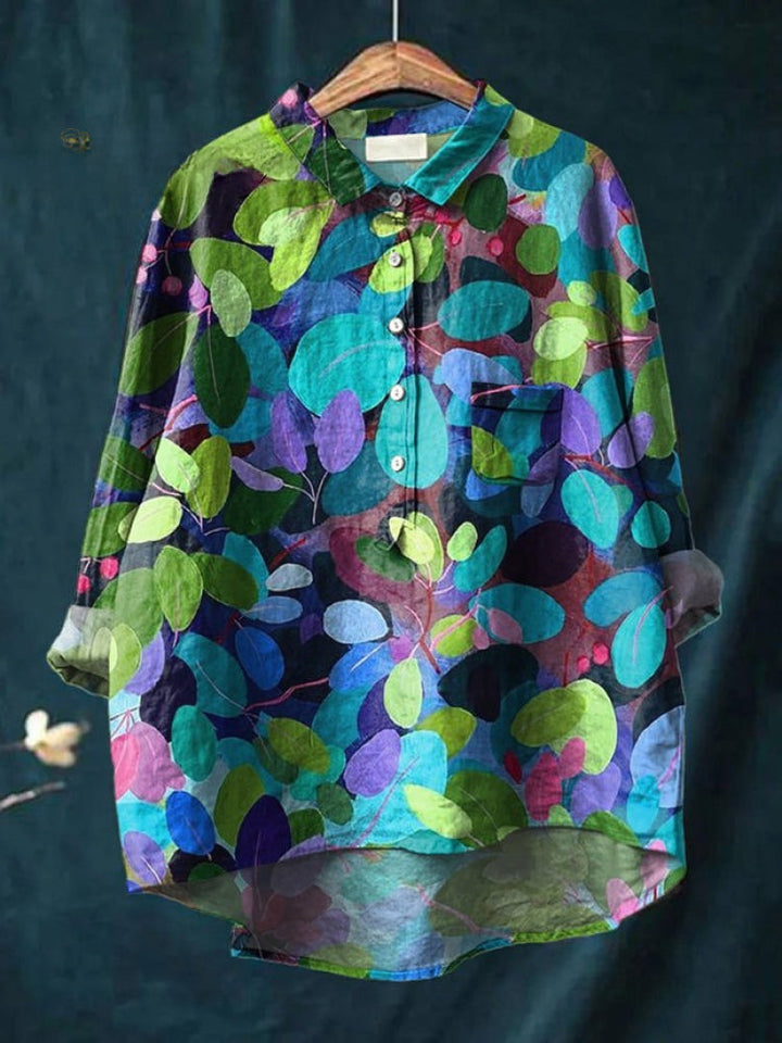 Veronica – Linen Patterned Shirt