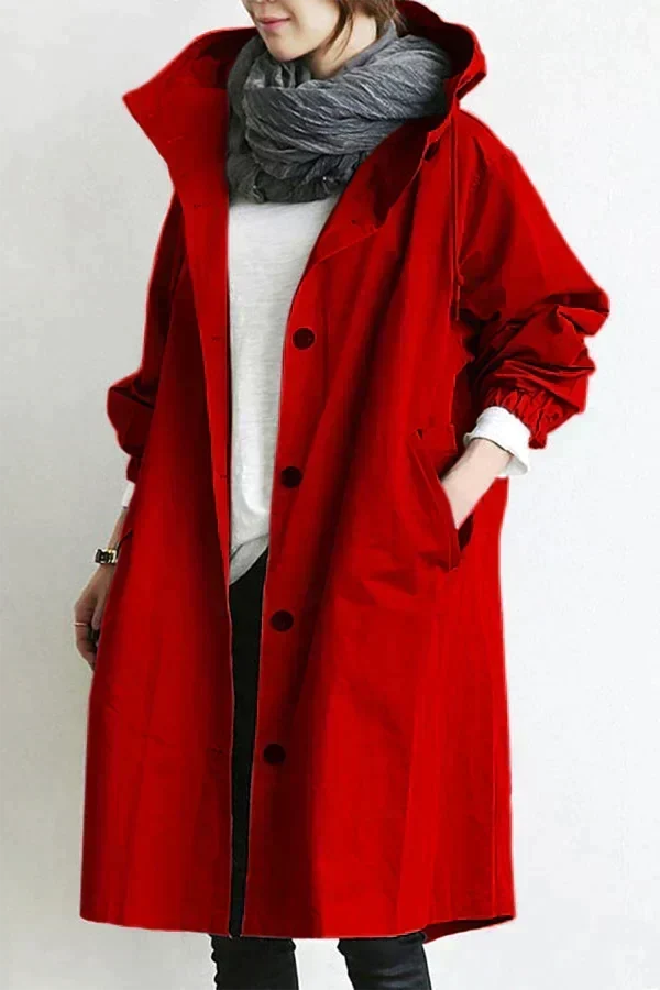 Women's Waterproof Hooded Oversized Trench Coat