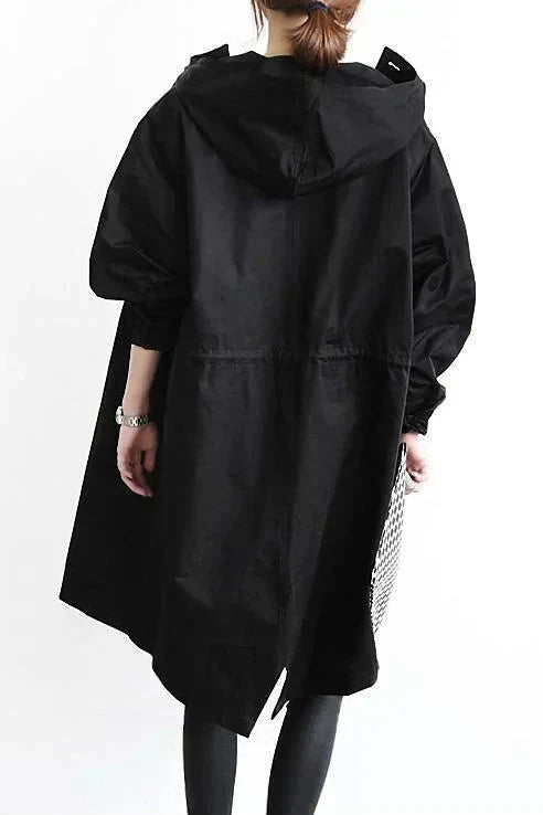 Women's Waterproof Hooded Oversized Trench Coat